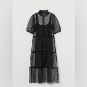 H&M Divided Mesh Dotted Knee-length dress. Slip NOT included